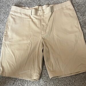 Slazenger Men's Beige Flat Front Shorts